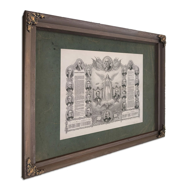 Declaration of Independence 1884 — Bourbon Framed Canvas Print | Bella Frye