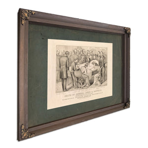 Death of General James a Garfield Twentieth President of the United States 1 — Bourbon Framed Canvas Print | Bella Frye