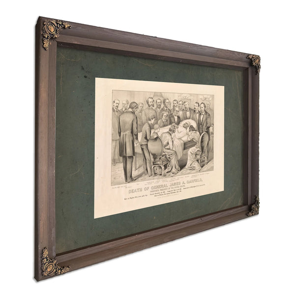 Death of General James a Garfield Twentieth President of the United States 1 — Bourbon Framed Canvas Print | Bella Frye