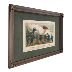 Bombardment and Capture of Fredericksburg Va Dec 11th 1862 by the Army of Th — Bourbon Framed Canvas Print | Bella Frye