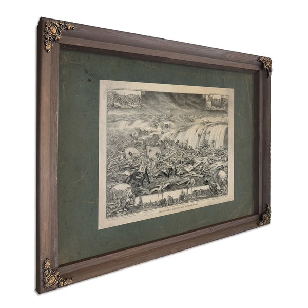 Galvestons Awful Calamity Gulf Tidal Wave September 8th 19 19 — Bourbon Framed Canvas Print | Bella Frye