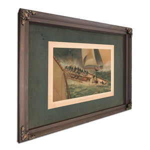 Dash Around the Lightship 1887 — Bourbon Framed Canvas Print | Bella Frye