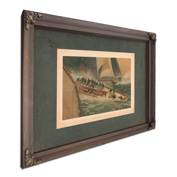 Dash Around the Lightship 1887 — Bourbon Framed Canvas Print | Bella Frye