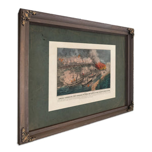 Admiral Farraguts Fleet Engaging the Rebel Batteries at Port Hudson March 14t