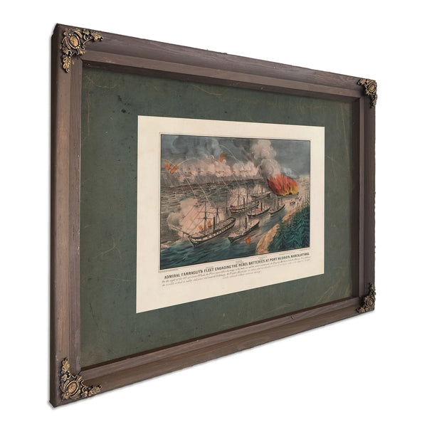 Admiral Farraguts Fleet Engaging the Rebel Batteries at Port Hudson March 14t