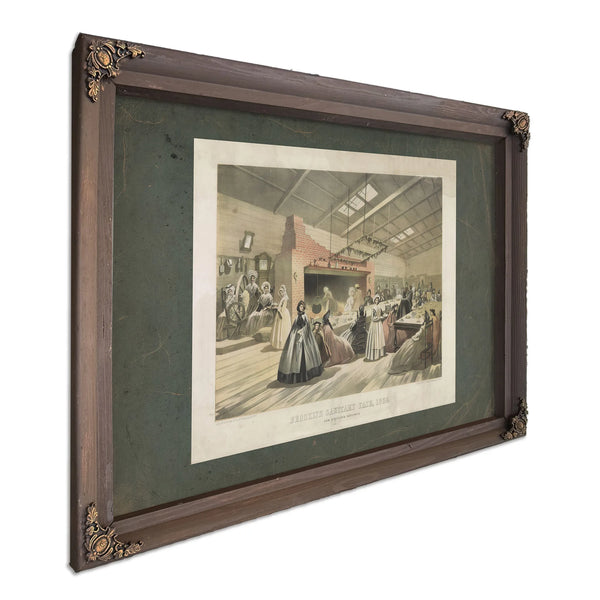 Brooklyn Sanitary Fair 1864 New England Kitchen 1864 — Bourbon Framed Canvas Print | Bella Frye