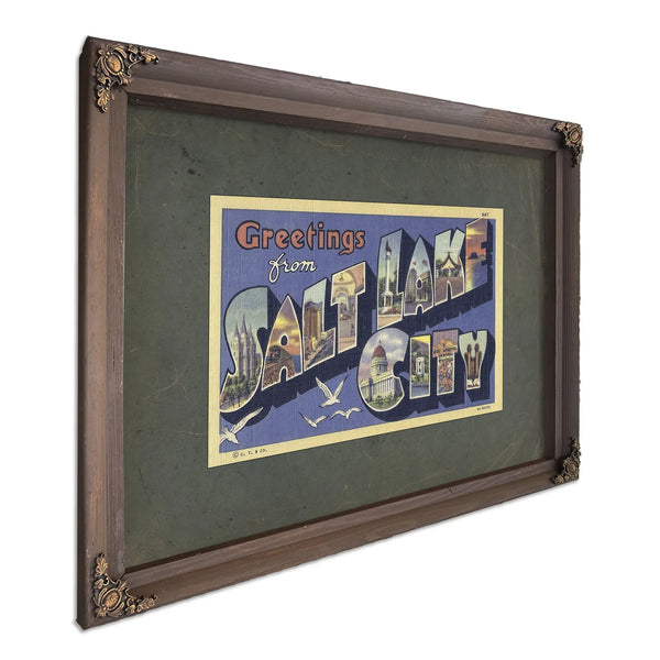 Utah Salt Lake City — Bourbon Framed Canvas Print | Bella Frye