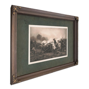 Charging the Guns 1891 — Bourbon Framed Canvas Print | Bella Frye