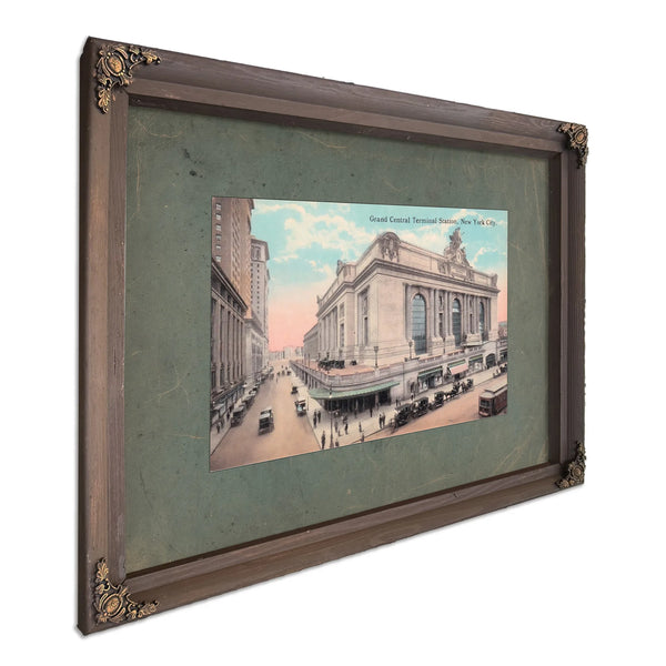 The Iron Cathedral Grand Central Terminal in the Age of Steam — Bourbon Framed Canvas Print | Bella Frye
