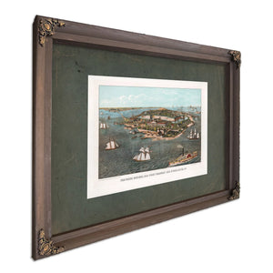 Fortress Monroe Old Point Comfort and Hygeia Hotel Va 1861 — Bourbon Framed Canvas Print | Bella Frye