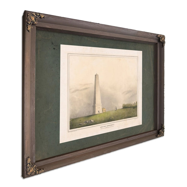 Groton Monument 19th Century — Bourbon Framed Canvas Print | Bella Frye