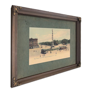 Columbus Circle Gilded Age Crossroads at the Edge of Central Park — Bourbon Framed Canvas Print | Bella Frye