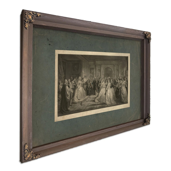 Lady Washingtons Reception 1861 — Bourbon Framed Canvas Print | Bella Frye