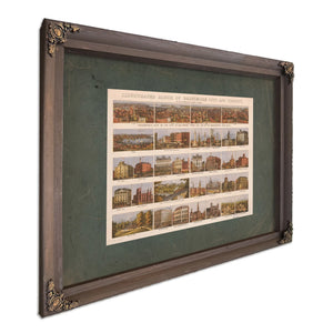 Illustrated Album of Baltimore City and Vicinity 1872 — Bourbon Framed Canvas Print | Bella Frye