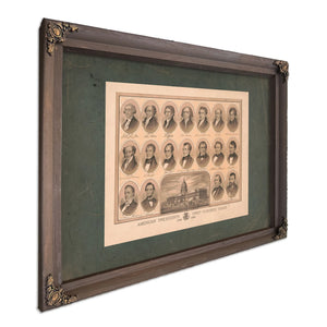 American Presidents First Hundred Years 1776 1876 1876 — Bourbon Framed Canvas Print | Bella Frye
