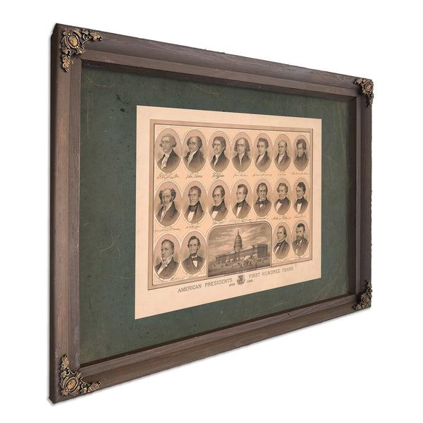 American Presidents First Hundred Years 1776 1876 1876 — Bourbon Framed Canvas Print | Bella Frye