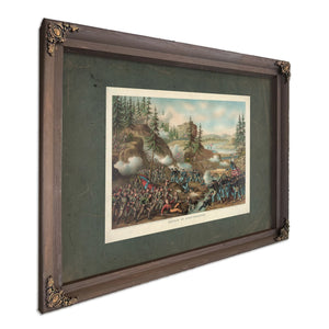 Battle of Chattanoogagen Thomas Charge Near Orchard Knob Nov 24 1863parts Ao — Bourbon Framed Canvas Print | Bella Frye