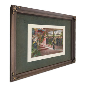 Americas Welcome to Dewey 1899 — Bourbon Framed Canvas Print | Bella Frye
