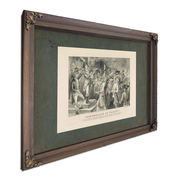 Cornwallis is Taken! Lieut Co Tighlman of Washingtons Staff Announcing the S — Bourbon Framed Canvas Print | Bella Frye