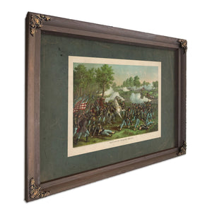 Battle of Wilsons Creekaug 1 1861union Gen Lyon Conf Gen Mcculloch 1893 — Bourbon Framed Canvas Print | Bella Frye