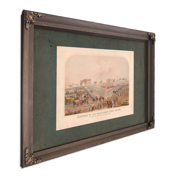 Execution of the Thirty Eight Sioux Indians at Mankato Minnesota December 26 — Bourbon Framed Canvas Print | Bella Frye