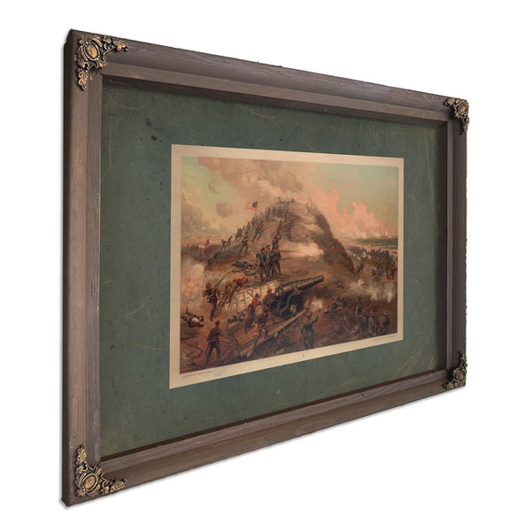 Capture of Fort Fisher 1887 — Bourbon Framed Canvas Print | Bella Frye