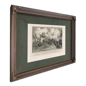 Bombardment of Island Number Ten in the Mississippi River by the Gunboat and — Bourbon Framed Canvas Print | Bella Frye