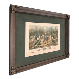 Camp Kelsey Near Annapolis Junction Md 1861 — Bourbon Framed Canvas Print | Bella Frye