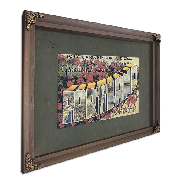 Oregon Portland — Bourbon Framed Canvas Print | Bella Frye