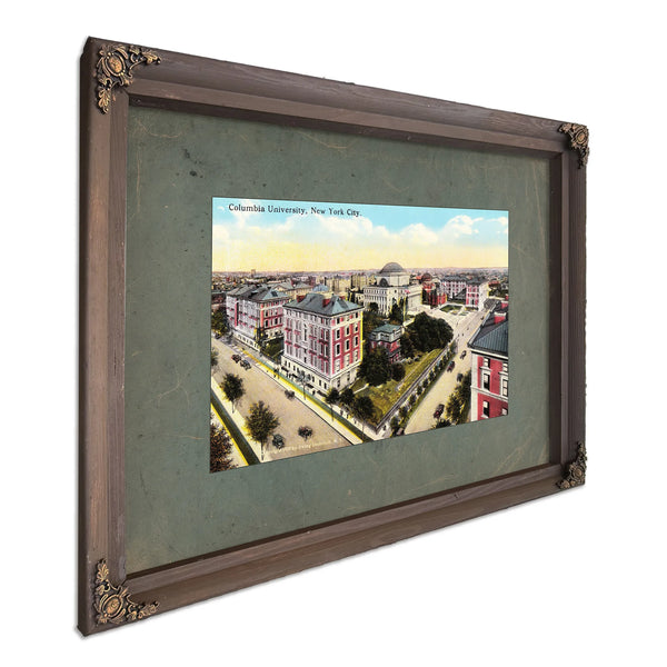 The Academy on Morningside Heights a Scholars Aerial Reverie — Bourbon Framed Canvas Print | Bella Frye