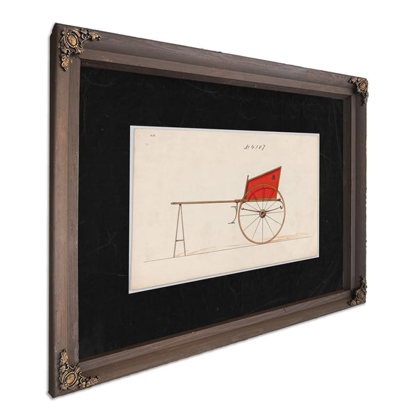 Mail Cart — Bourbon Framed Canvas Print | Bella Frye