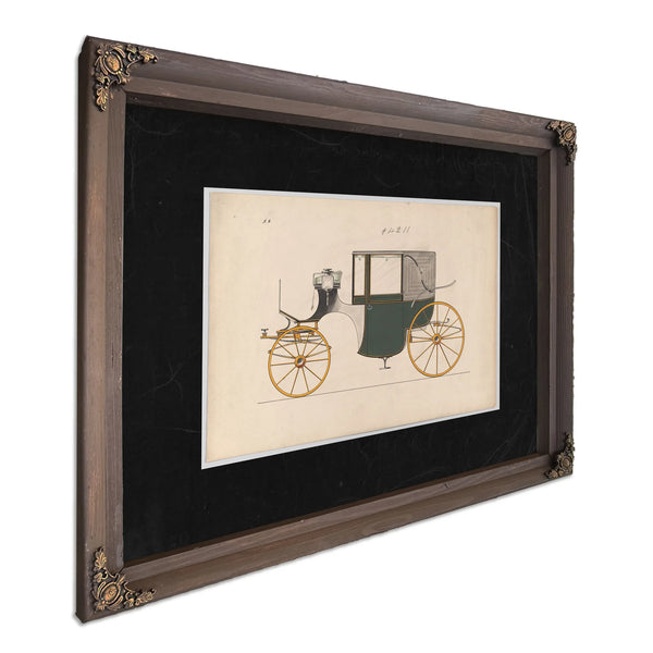 Design for Landaulet No 4211 — Bourbon Framed Canvas Print | Bella Frye