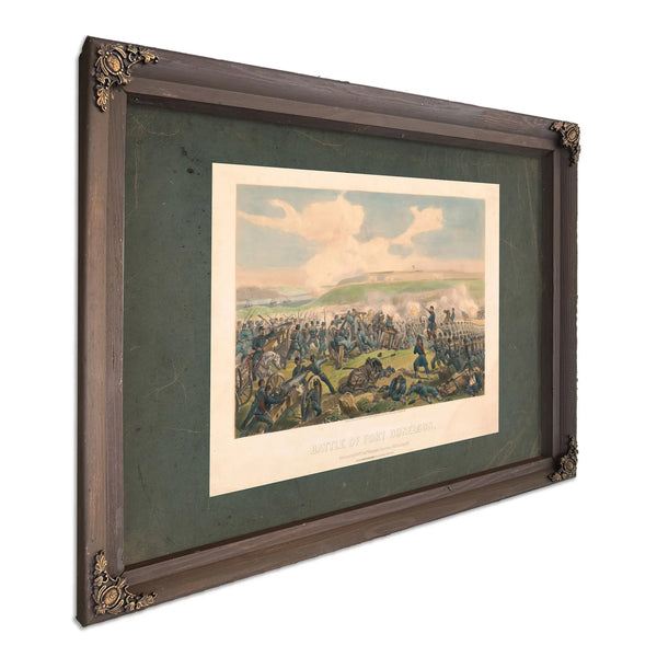 Battle of Fort Donelson 19th Century — Bourbon Framed Canvas Print | Bella Frye