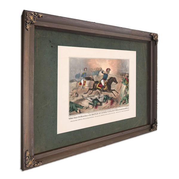 Gallant Charge of the Kentuckians at the Battle of Buena Vista Feby 23nd 184 — Bourbon Framed Canvas Print | Bella Frye
