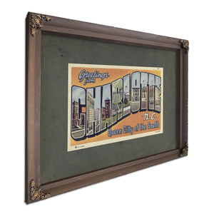 North Carolina Charlotte — Bourbon Framed Canvas Print | Bella Frye