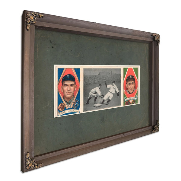 George Moriartyty Cobb Detroit Tigers Baseball Card Portrait 2 — Bourbon Framed Canvas Print | Bella Frye