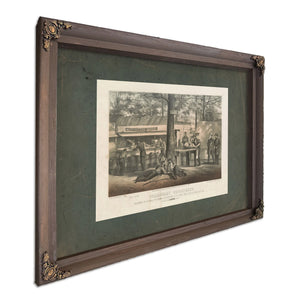 Commissary Department Encampment of the Mass 6th Regiment of Volunteers at T — Bourbon Framed Canvas Print | Bella Frye