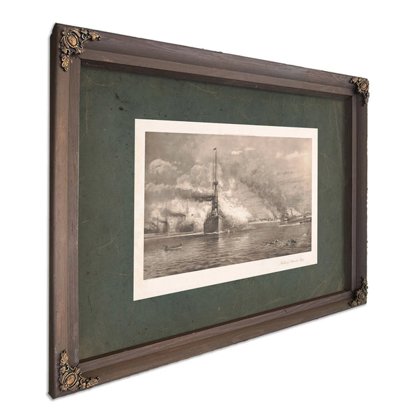 Battle of Manila Bay 1898 — Bourbon Framed Canvas Print | Bella Frye
