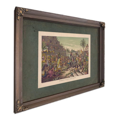 Entrance of Cortez Into Mexico 19th Century — Stretched Canvas Print | Bella Frye