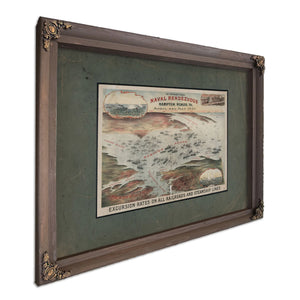International Naval Rendezvous Hampton Roads Va 1893 — Bourbon Framed Canvas Print | Bella Frye