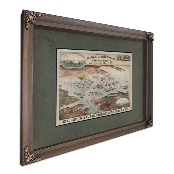 International Naval Rendezvous Hampton Roads Va 1893 — Bourbon Framed Canvas Print | Bella Frye