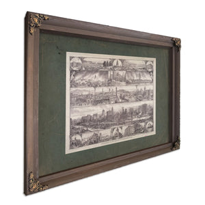 Destruction of San Francisco by Earthquake Fire 19th Century — Bourbon Framed Canvas Print | Bella Frye