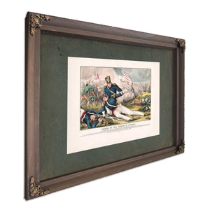 Death of Colonel Pierce M Butler of the South Carolina Palmetto Regiment at — Bourbon Framed Canvas Print | Bella Frye