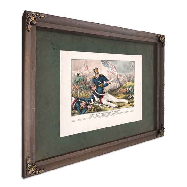 Death of Colonel Pierce M Butler of the South Carolina Palmetto Regiment at — Bourbon Framed Canvas Print | Bella Frye