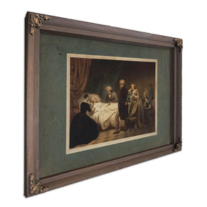Life of George Washington the Christian Death 1853 — Bourbon Framed Canvas Print | Bella Frye