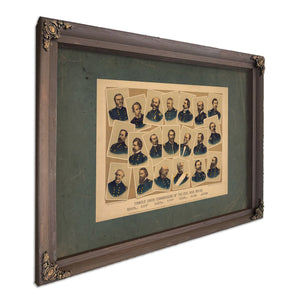 Famous Union Commanders of the Civil War 1861 65 1884 — Bourbon Framed Canvas Print | Bella Frye