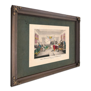 Declaration of Independence July 4th 1776 1835 1856 1 — Bourbon Framed Canvas Print | Bella Frye
