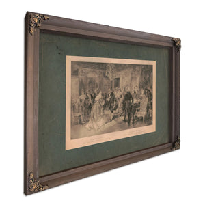 Benjamin Franklin the United States First Ambassador at the Court of France — Bourbon Framed Canvas Print | Bella Frye