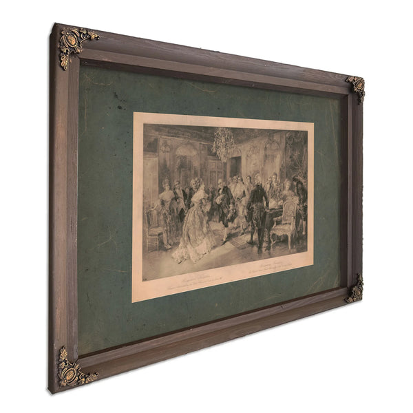 Benjamin Franklin the United States First Ambassador at the Court of France — Bourbon Framed Canvas Print | Bella Frye
