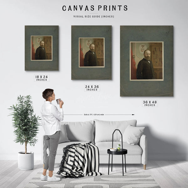 The Late President James a Garfield 1881 — Framed Wall Art Room View | Bella Frye